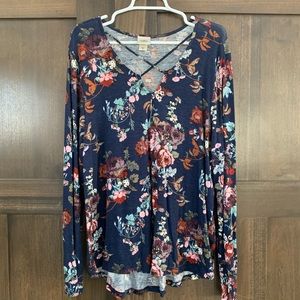 Long Sleeve Floral Tee